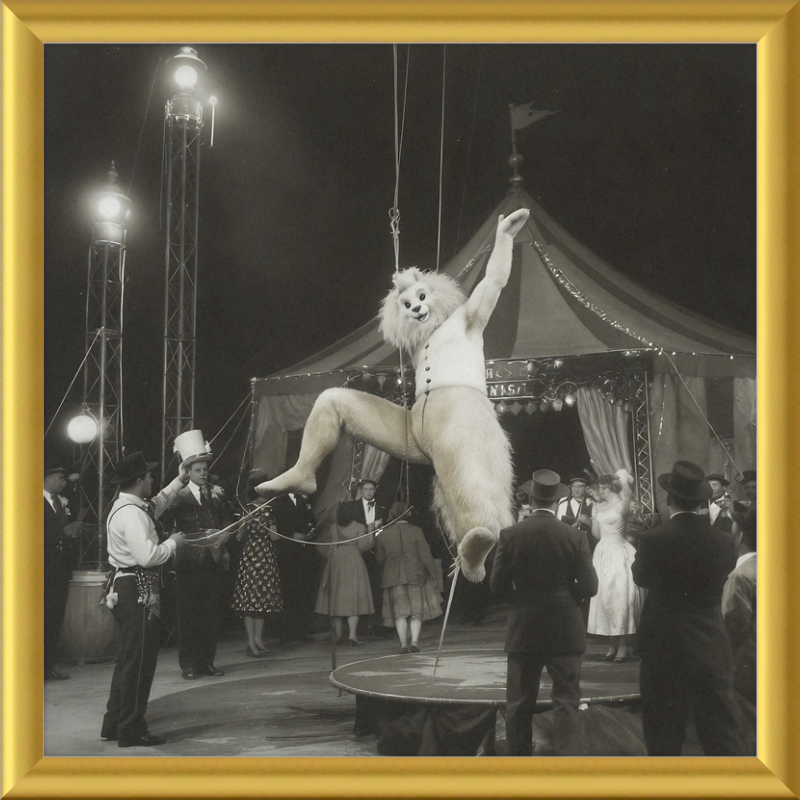 1900's Circus Oddity Framed Wall Art