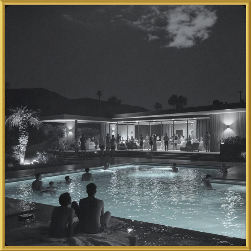 Palm Springs Pool Party Framed Art