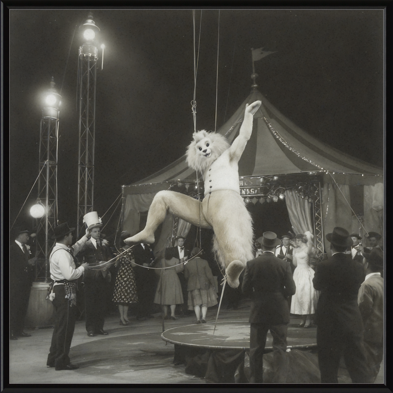 1900's Circus Oddity Framed Wall Art