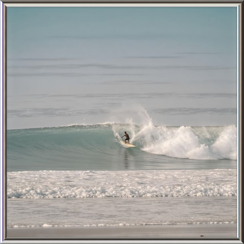Catching Wave Surfing Framed Art