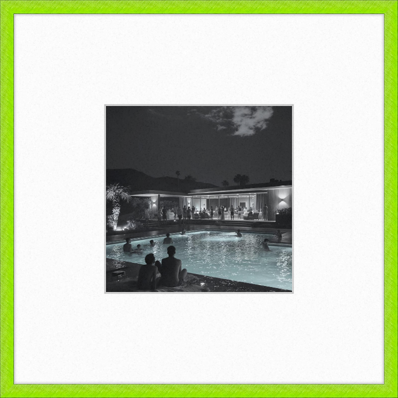 Palm Springs Pool Party Framed Art