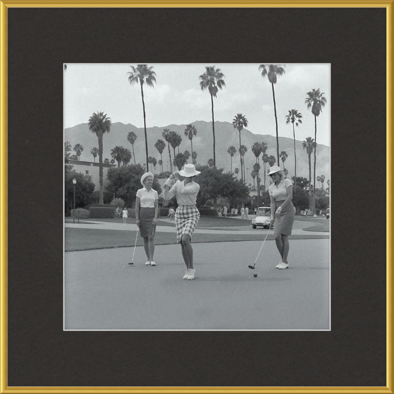 Vintage Palm Springs Golf Framed Art