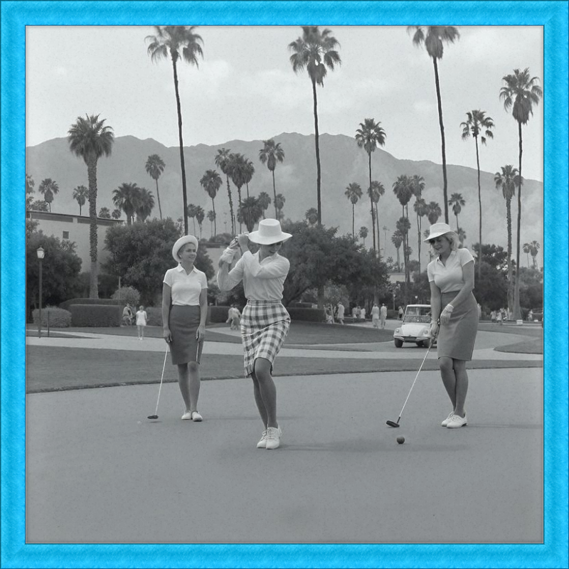 Vintage Palm Springs Golf Framed Art