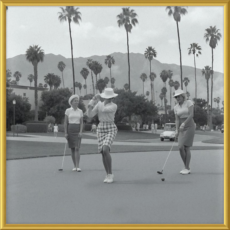Vintage Palm Springs Golf Framed Art