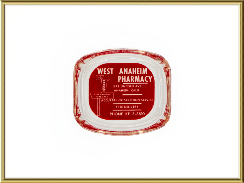 West Anaheim Pharmacy Ashtray Wall Art