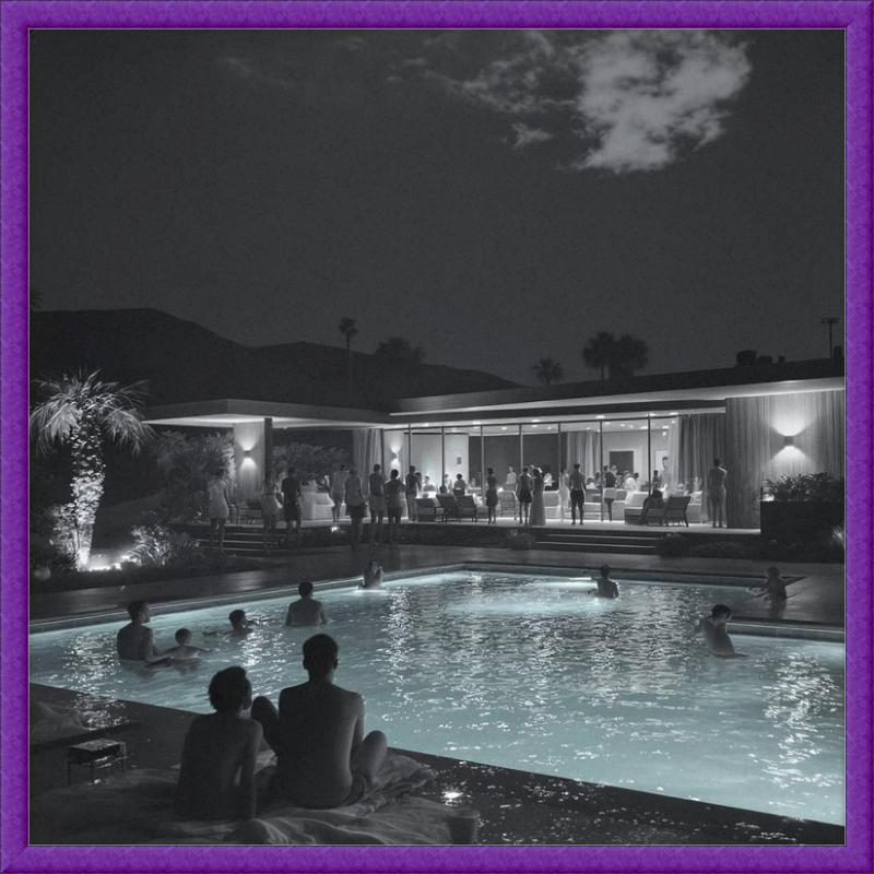 Palm Springs Pool Party Framed Art