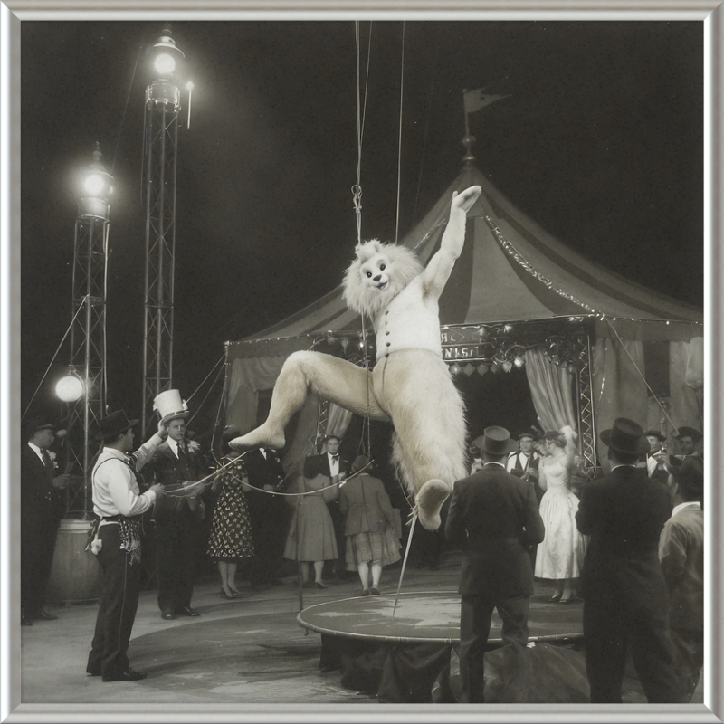 1900's Circus Oddity Framed Wall Art