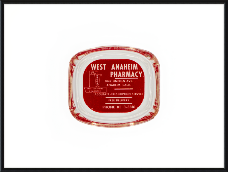 West Anaheim Pharmacy Ashtray Wall Art