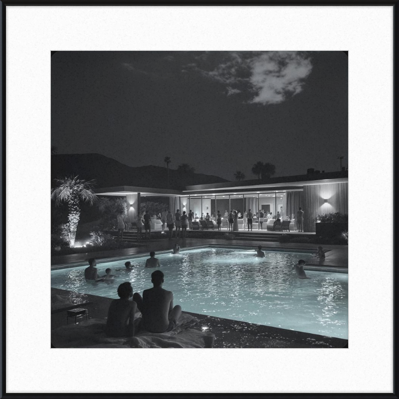 Palm Springs Pool Party Framed Art