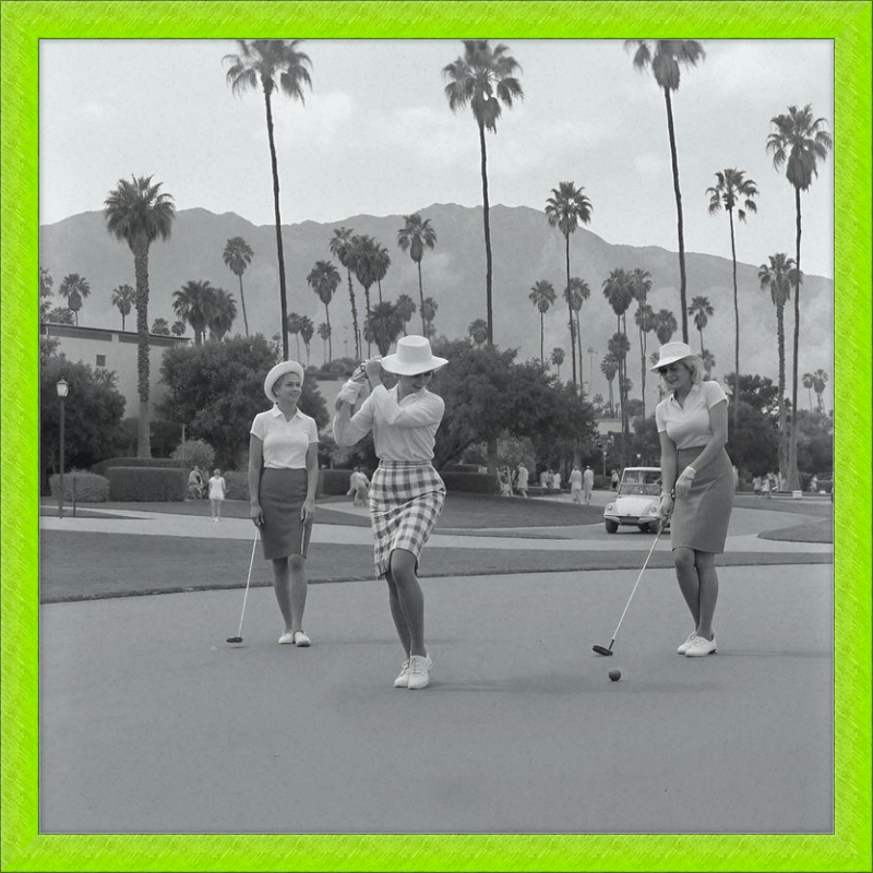 Vintage Palm Springs Golf Framed Art