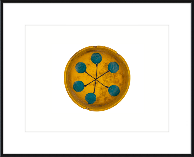 Japanese Mid-Century Geometric Ashtray Wall Art