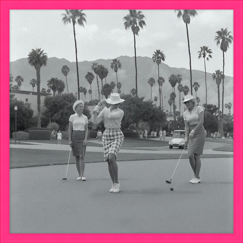 Vintage Palm Springs Golf Framed Art
