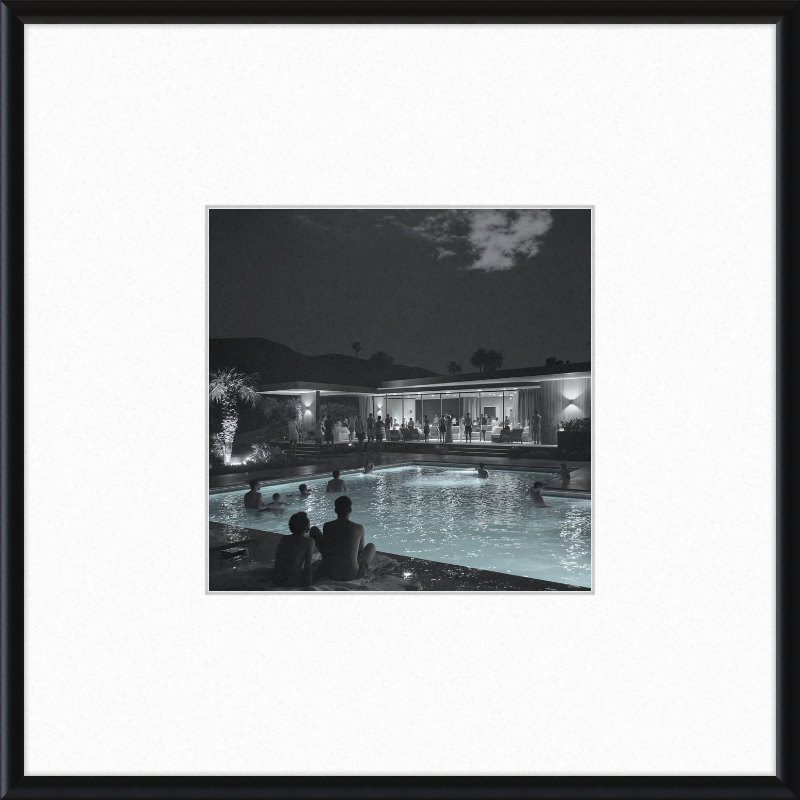 Palm Springs Pool Party Framed Art