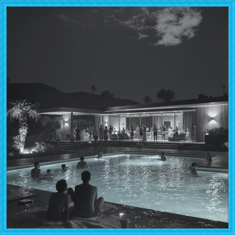 Palm Springs Pool Party Framed Art